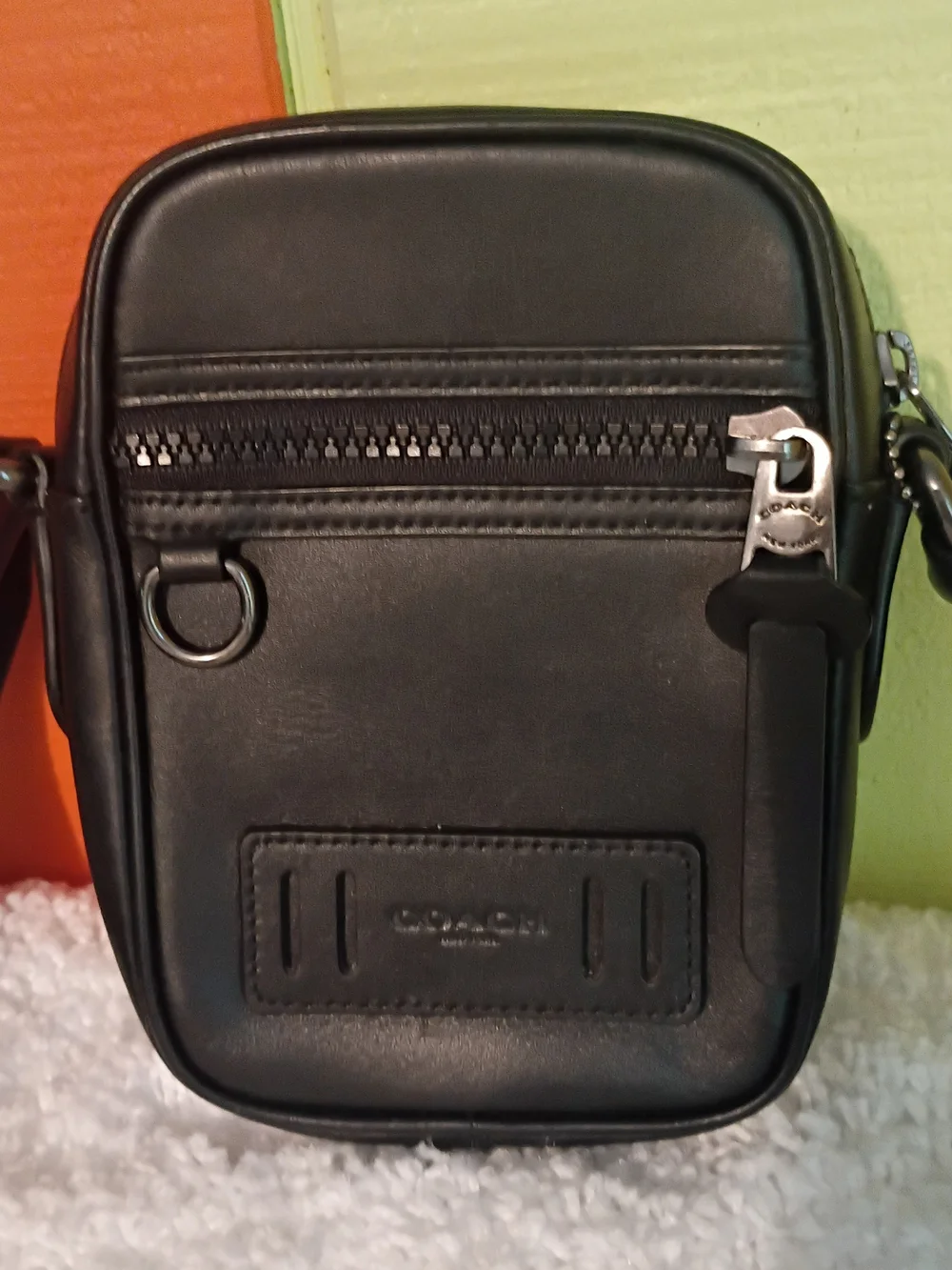 Men's Compact Crossbody Bag in Black